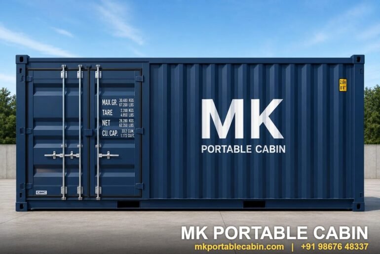 Container office cabin built by MK Portable Cabin, Thane