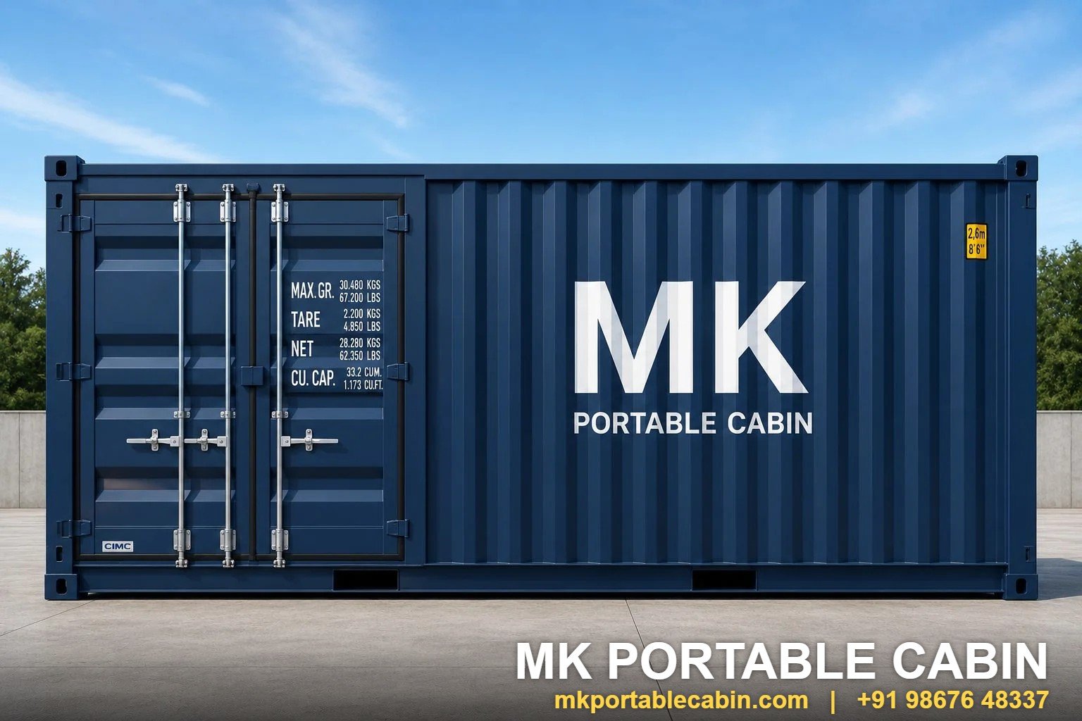 Container office cabin made by MK Portable Cabin in Mumbra, Thane