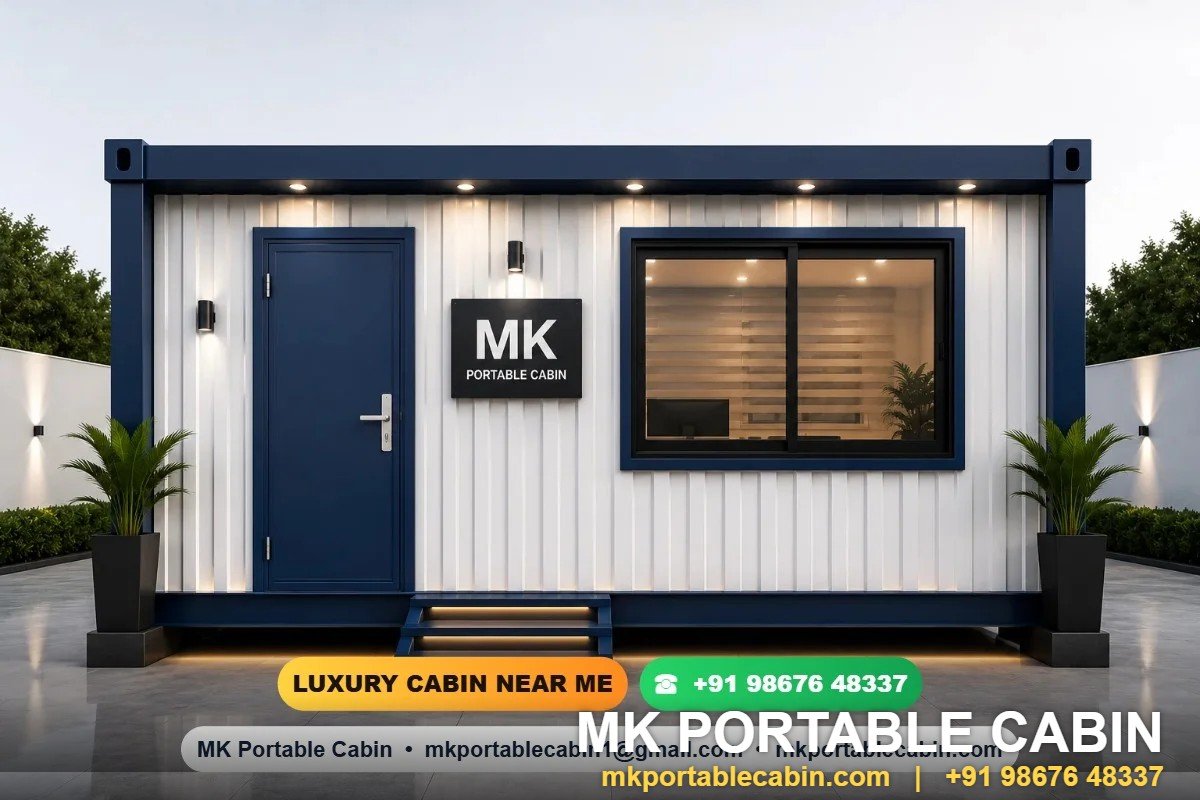 Luxury portable office cabin interior by MK Portable Cabin
