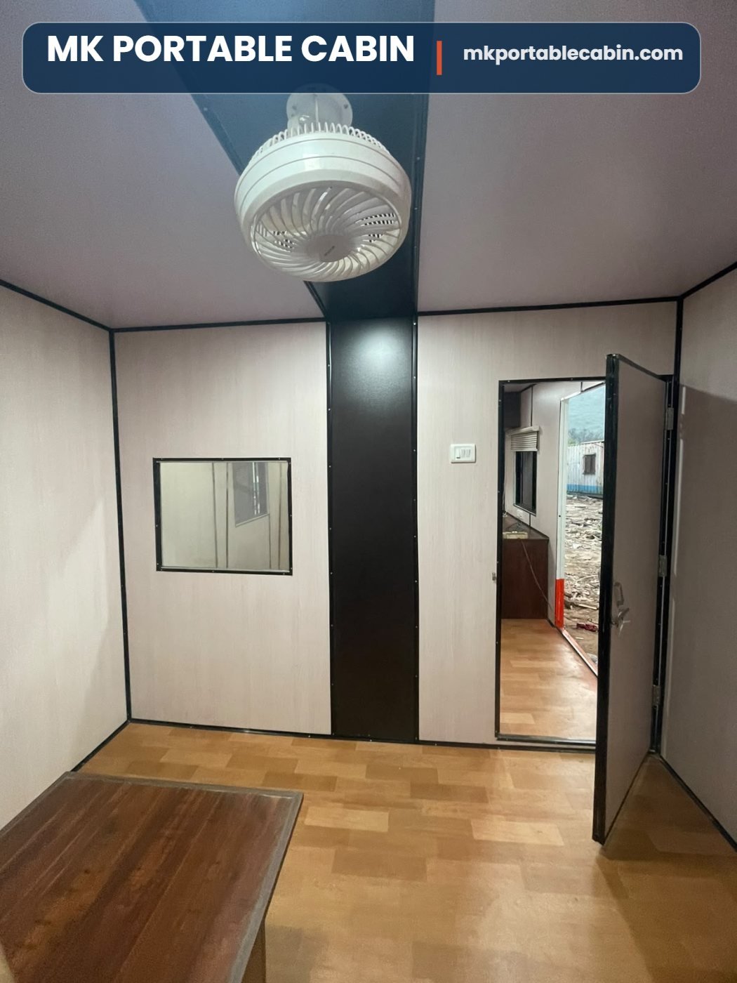 Internal partition wall view inside 20 x 10 portable office cabin