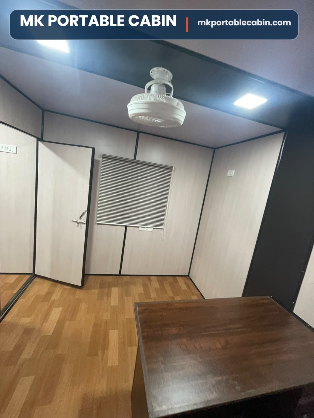 Manager room with aluminium sliding window inside 20 x 10 portable office cabin