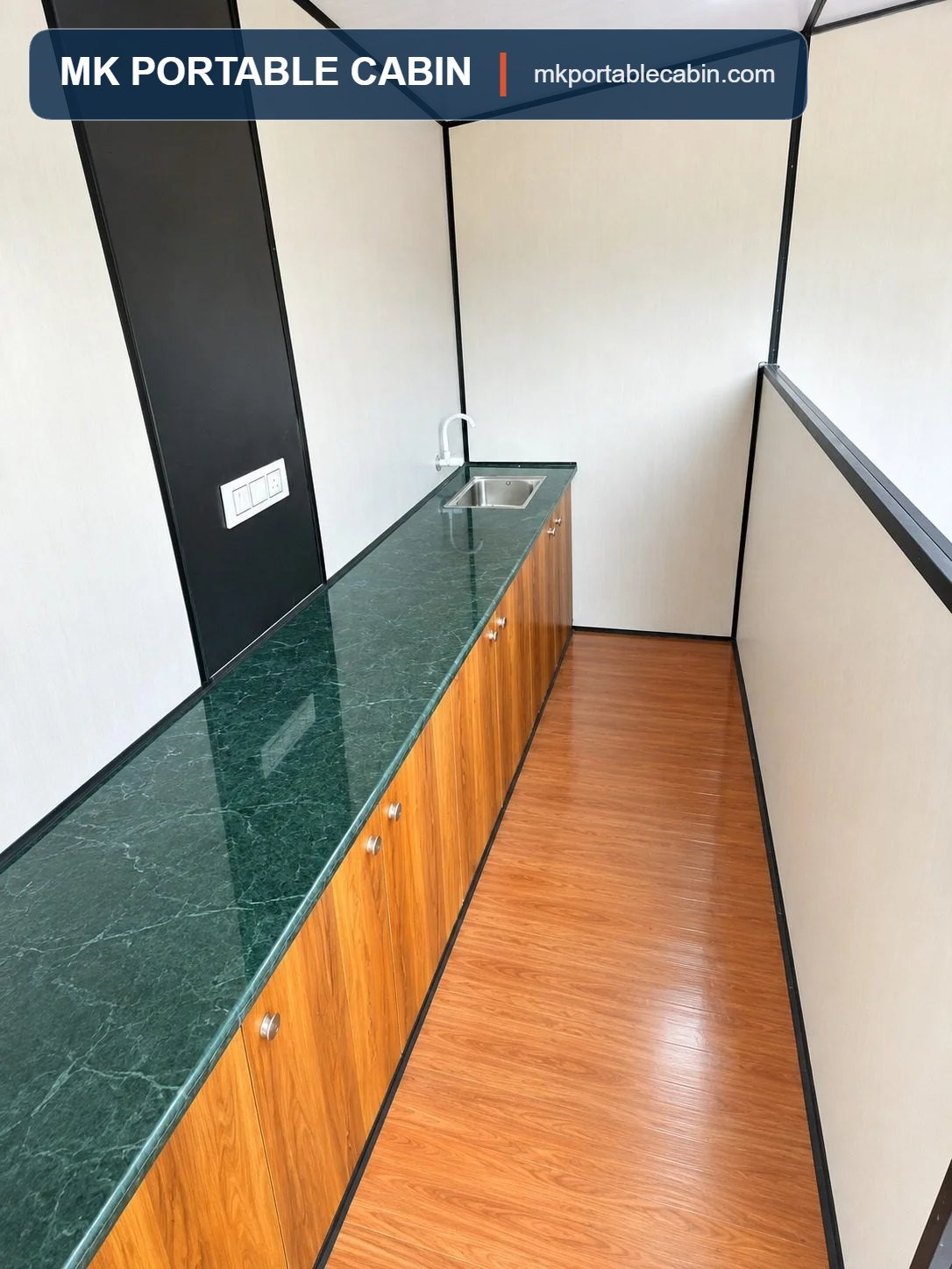 Office cabin pantry counter by MK Portable Cabin