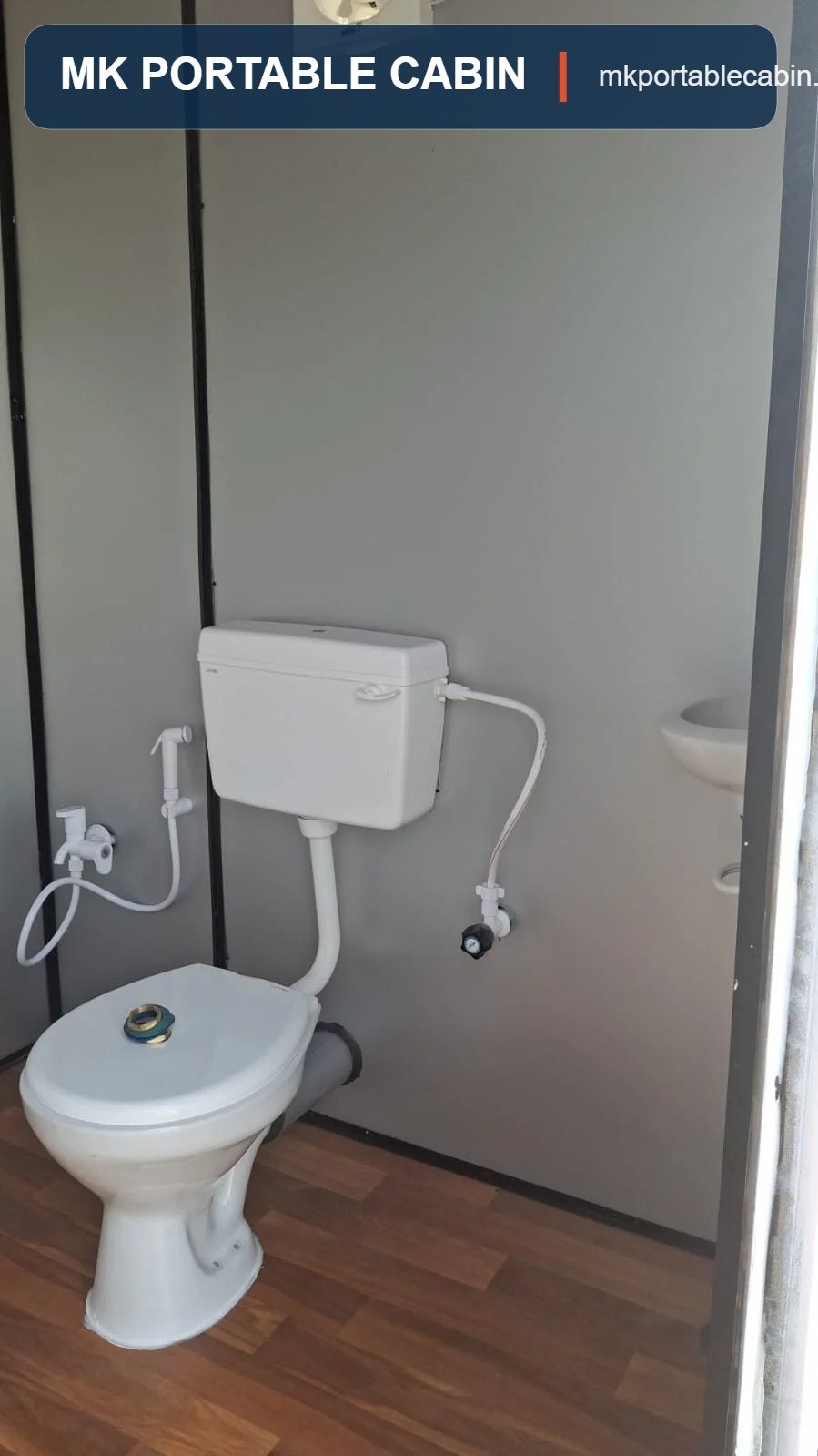 Interior of a portable toilet cabin by MK Portable Cabin