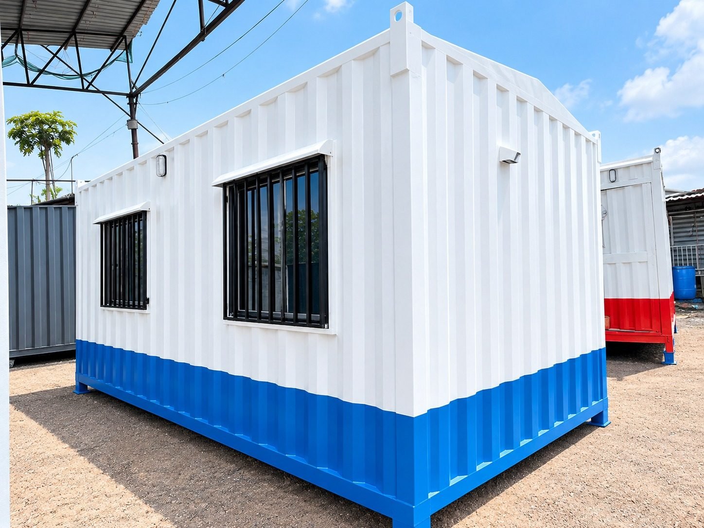 Security guard cabin exterior made by MK Portable Cabin